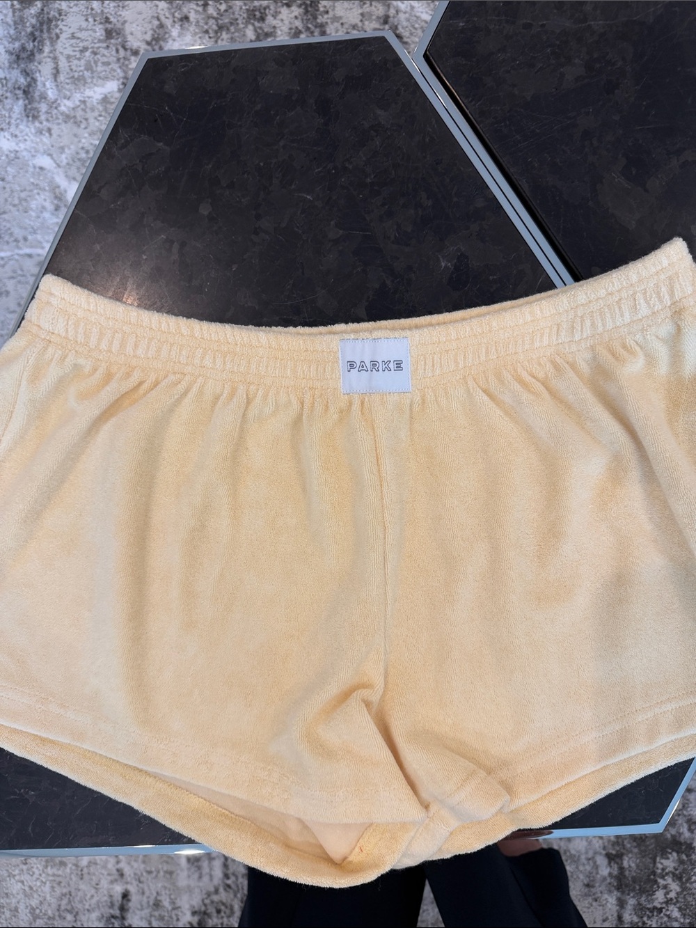 Parker Yellow Terry Lounge Shorts